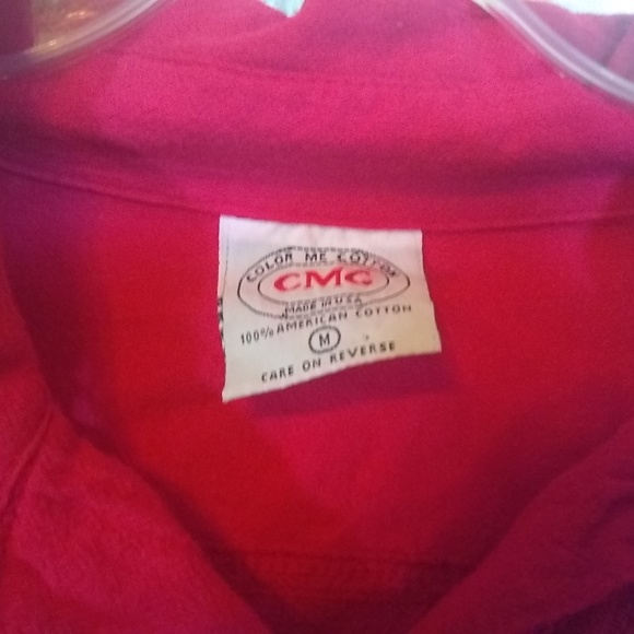 EUC Color Me Cotton Pink Floral Lace Button Up Long Sleeve Blouse size Medium - Picture 3 of 5